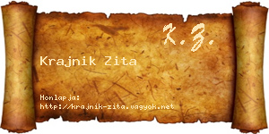 Krajnik Zita névjegykártya